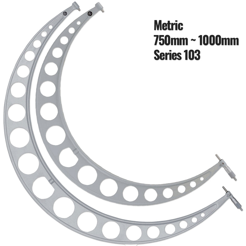 Panme đo ngoài Mitutoyo Series 103 hệ Metric, Nhóm dãy đo từ 750 - 1000 mm