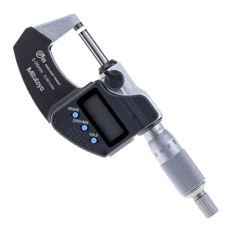 Bộ 2 thước Panme điện tử Mitutoyo hệ met - Mã số 293-966-30. Đáp ứng dãy đo từ 0-50mm. Có cổng SPC