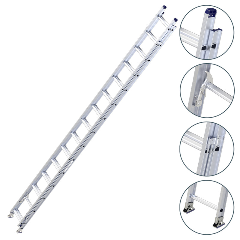 Thang nhôm trượt 2 đoạn Nikawa