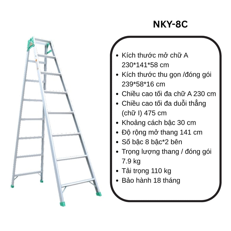 Thang nhôm chữ A Nikwa NKY