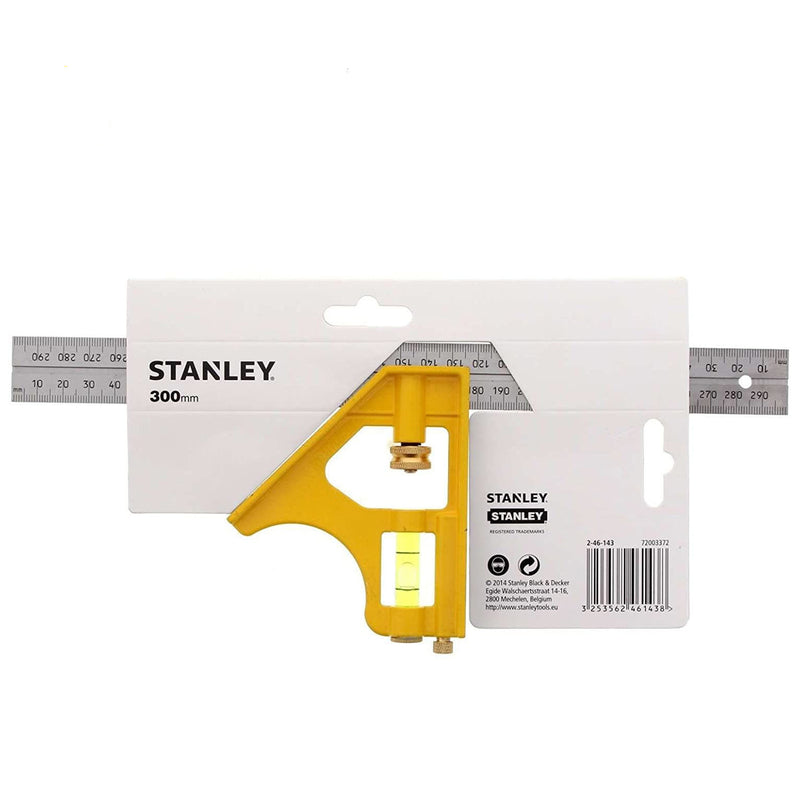 Thước ê ke thủy cán cầm sắt 300mm STANLEY 46-143