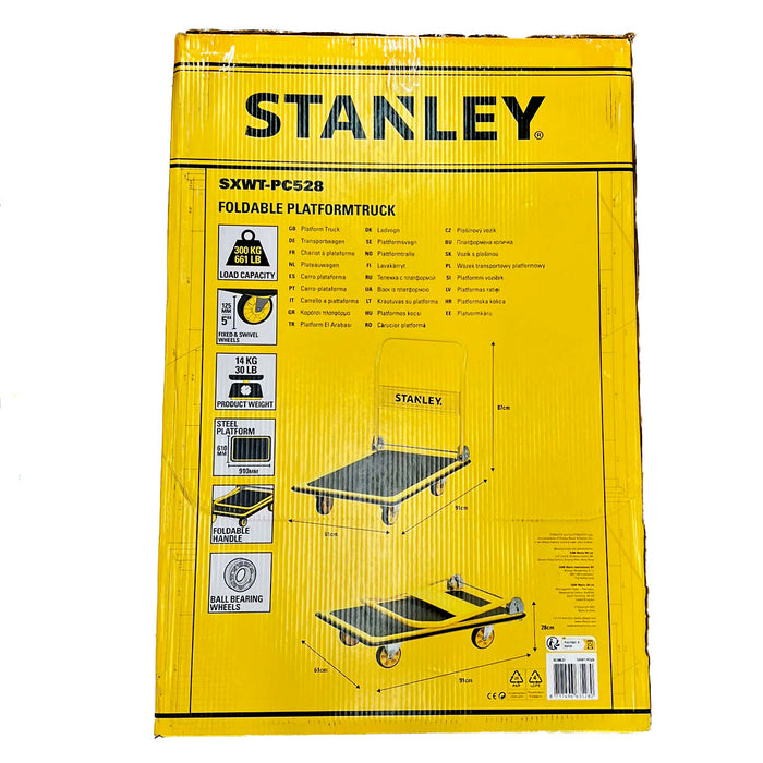 Xe đẩy hàng 4 bánh 300kg hiệu STANLEY-USA PC528