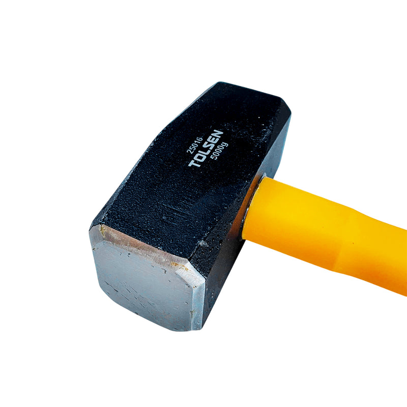 Búa tạ cán nhựa dài 5kg x 880mm, đầu búa thép mạ đen TOLSEN 25016 (thiết kế theo chuẩn Công thái học)