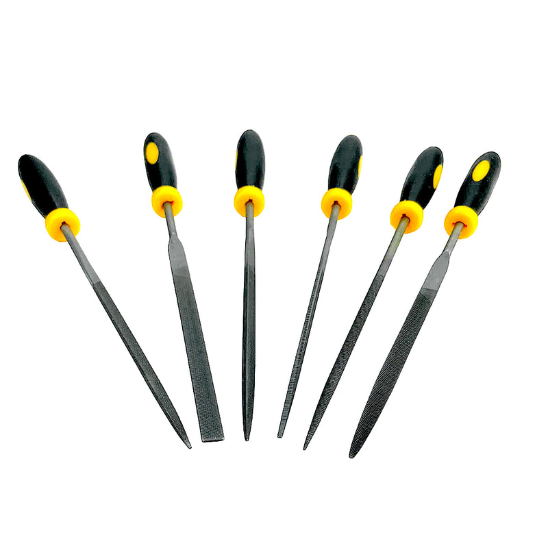 Bộ 6 dũa thép mini 3x100mm, tay cầm nhựa TOLSEN 3204