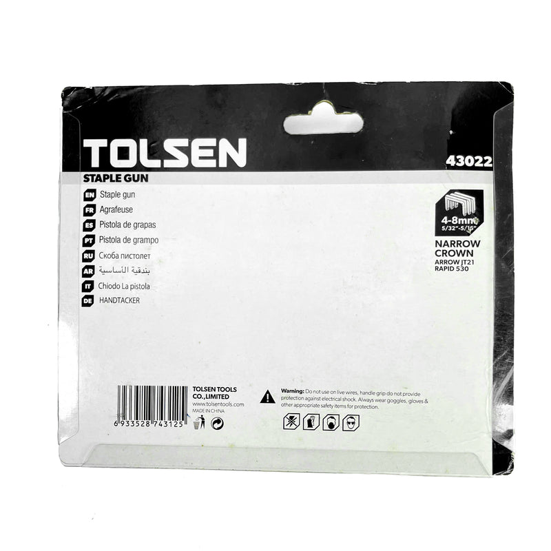 Kìm bấm kim 4 - 8mm (5/32 inch - 5/16 inch) chuẩn GS, có chứng nhận TUV, bề mặt sơn tĩnh điện TOLSEN 43022