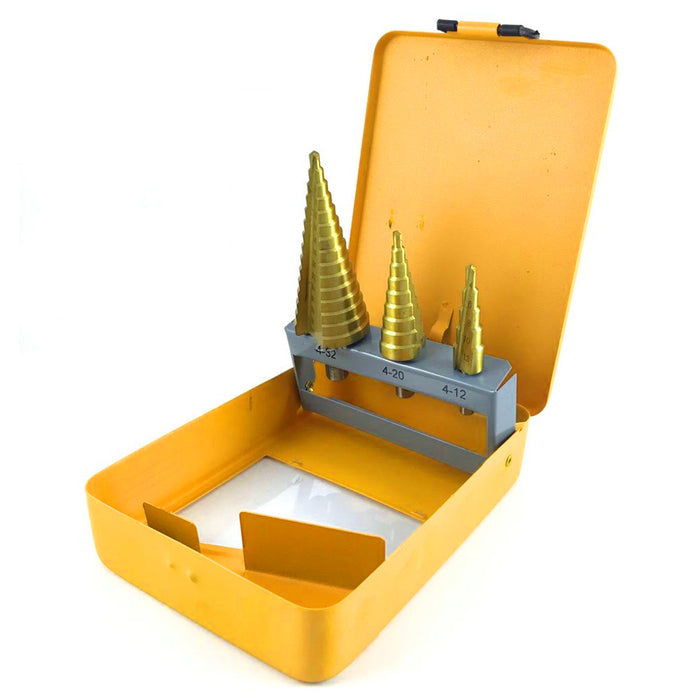 Bộ 3 mũi khoan bước HSS phủ Titan TOLSEN 75878