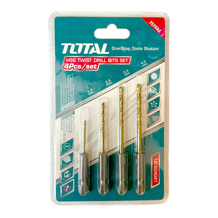 Bộ Mũi khoan kim loại đuôi gài TOTAL TACSD4041