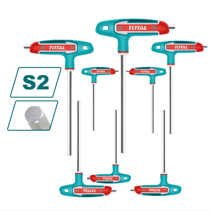 Bộ 8 chìa lục giác tay cầm chữ T TOTAL THHW80816