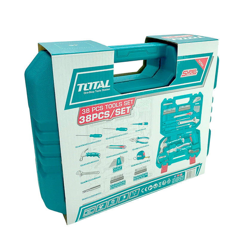 Bộ máy siết vít TSDLI0404 Pin 4V và bộ 38 món phụ kiện, mã sản phẩm TOLTAL THKTHP10386