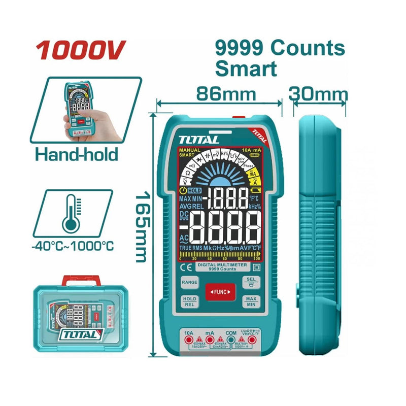 Đồng hồ vạn năng kỹ thuật số Total TMT5110004 đo được AC/DC