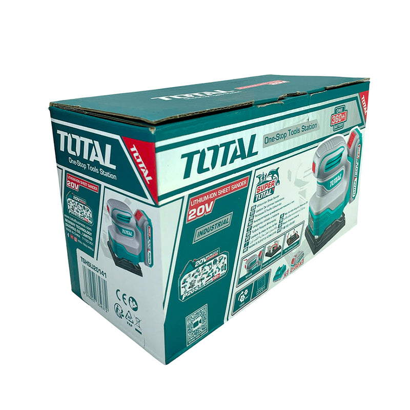 Máy chà nhám vuông dùng Pin Lithium-Ion 20V TOTAL TSHSLI20141