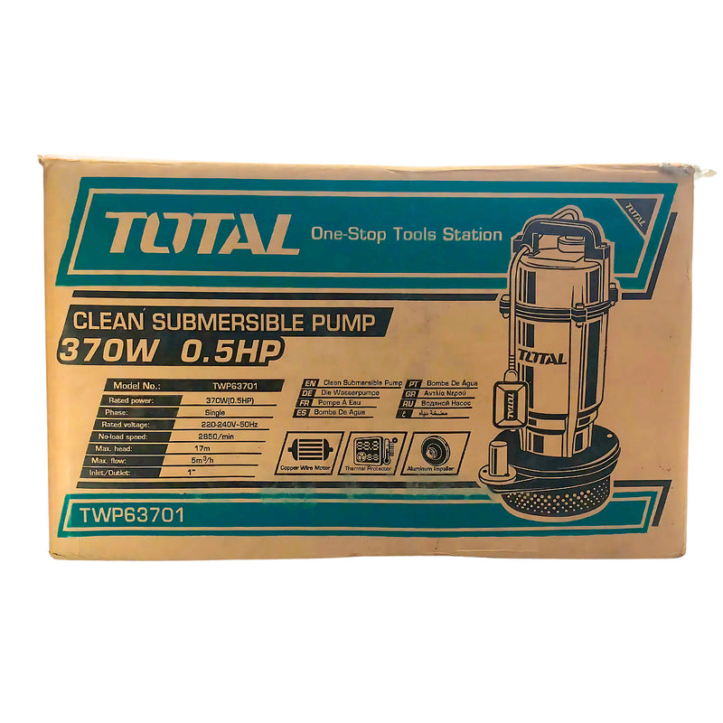 Máy bơm chìm Total TWP63701 công suất 370W, có phao tự động ngắt