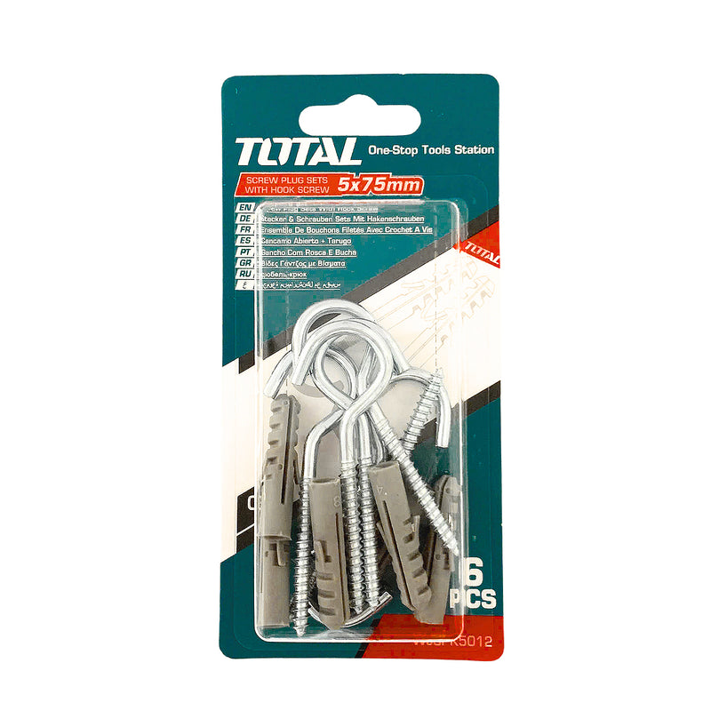 Bộ 6 tắc kê vít móc ? TOTAL WJSPK5012
