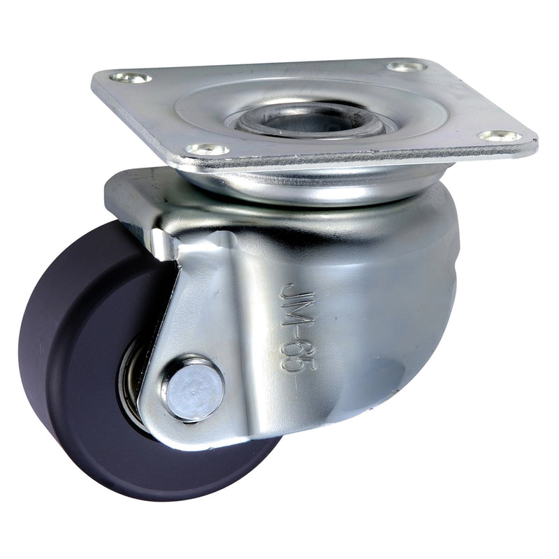 Bánh xe đẩy tải nặng, thân lùn Ukai JM-Type có xoay, không khóa bánh, đường kính từ 50mm - 75mm