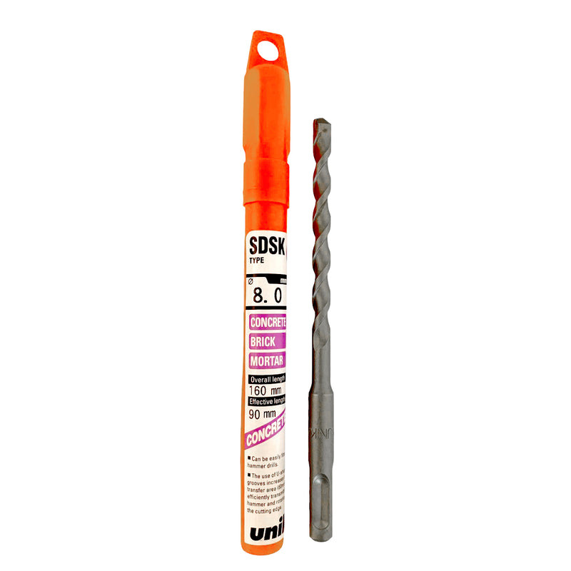 Mũi khoan Bê Tông Mũi khoan bê tông đuôi gài SDS UNIKA SDSK Type 4.0mm - 25mm