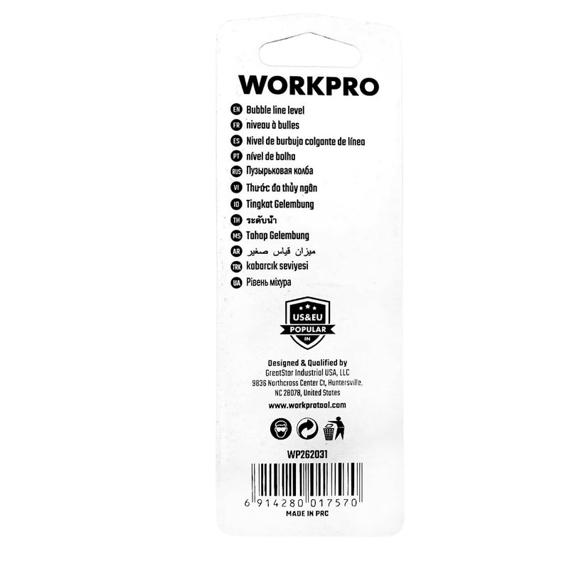 Vỉ 2 ống thủy nivo cân bằng Workpro WP262031