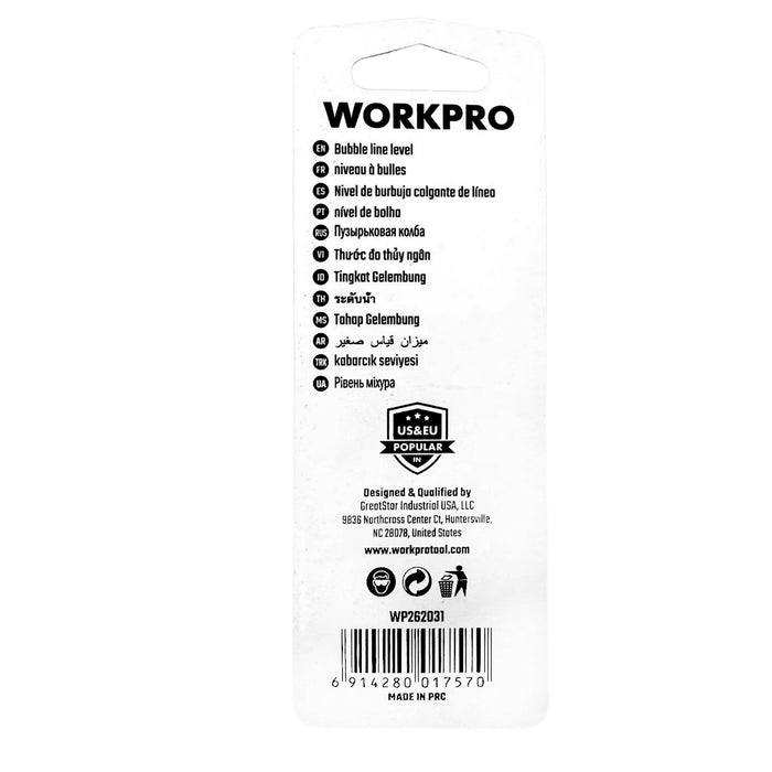 Vỉ 2 ống thủy nivo cân bằng Workpro WP262031