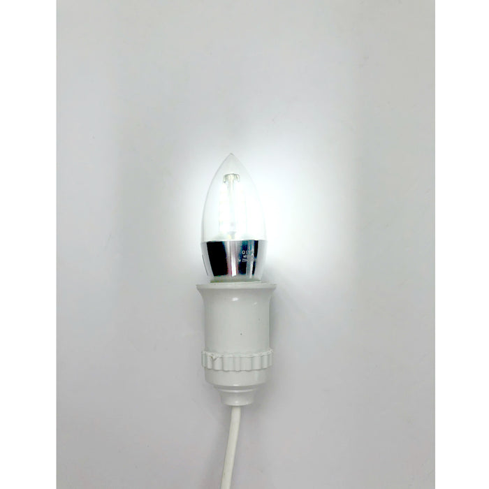 Bóng đèn led nến Qiva đuôi đèn E27, công suất 5W, màu sáng vàng - sáng trắng