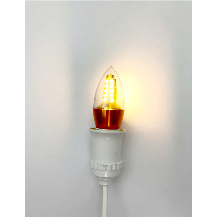 Bóng đèn led nến Qiva đuôi đèn E27, công suất 5W, màu sáng vàng - sáng trắng