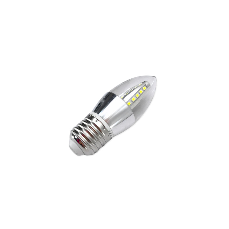 Bóng đèn led nến Qiva đuôi đèn E27, công suất 5W, màu sáng vàng - sáng trắng