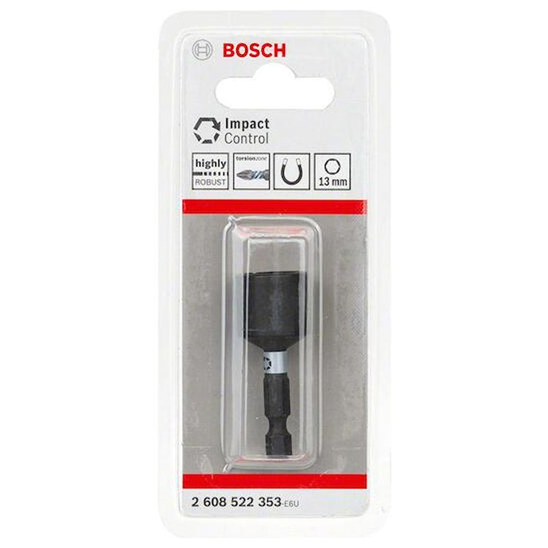 Mũi vít bắn tôn Bosch 2608522353 kích thước mũi 13, dài 50mm đầu có nam châm, đuôi lục giác