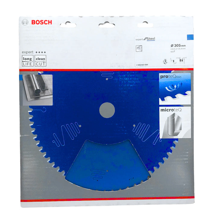 Lưỡi cắt sắt EU Range Bosch 2608643060 đường kính 305mm, 60 răng, lỗ cốt 25.4mm, xuất xứ Italy (Dòng Expert)