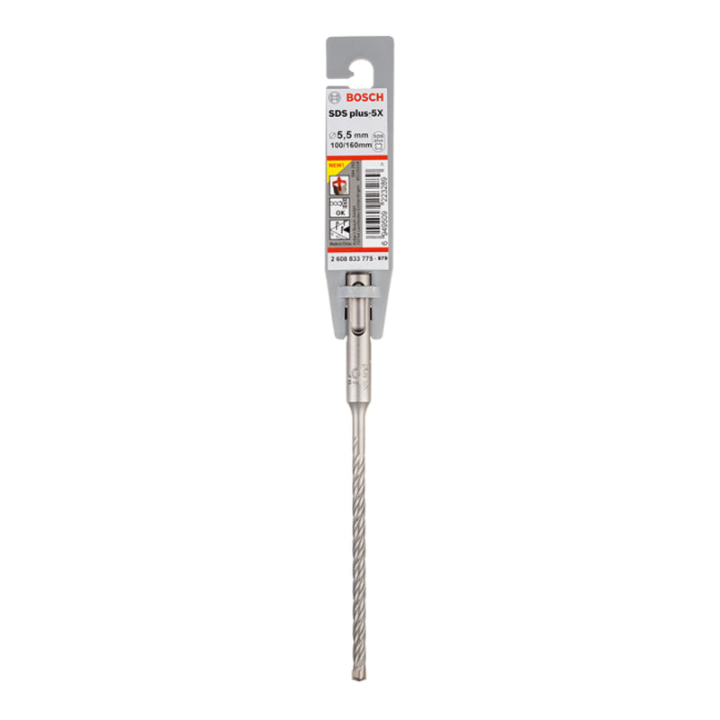 Mũi khoan bê tông 4 cạnh SDS PLUS-5X Bosch, đường kính từ 5mm - 10mm, đuôi gài