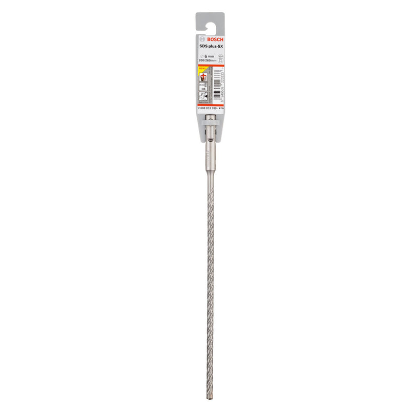 Mũi khoan bê tông 4 cạnh SDS PLUS-5X Bosch, đường kính từ 5mm - 10mm, đuôi gài
