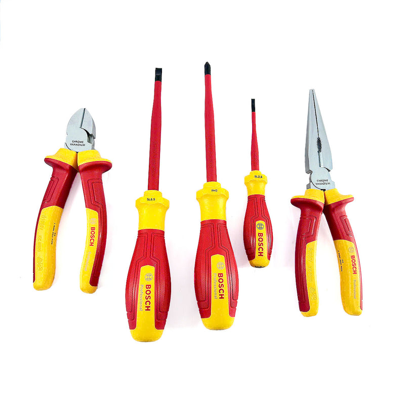 Bộ 5 dụng cụ cầm tay Bosch 1600A02NG2 cách điện 1000V chuẩn VDE