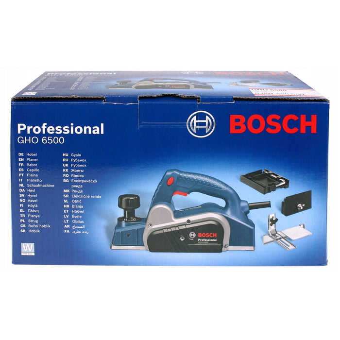 Máy bào gỗ Bosch GHO 6500, lưỡi 82mm, công suất 650W, mã số 06015960K0