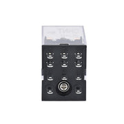 Rờ le kiếng chân dẹp nhỏ Chint JZX-22F Series. Kiểu ghim chân đế.  Tải danh định 5A, Điện áp cuộn coil dãi rộng 24V ~ 380V AC/DC. Tiêu chuẩn CE, UL