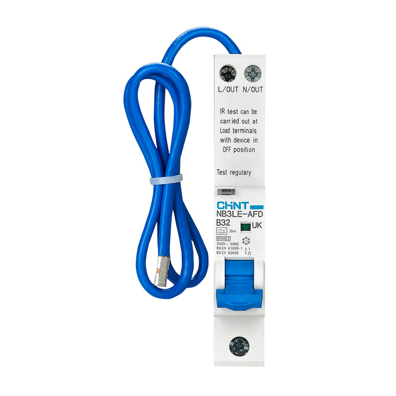 Thiết bị phụ trợ MCB Chint NB3LE/NB4LE bảo vệ ngắn mạch, quá tải, chống giật, chống dòng rò và phát hiện sự cố hồ quang. Tiêu chuẩn quốc tế