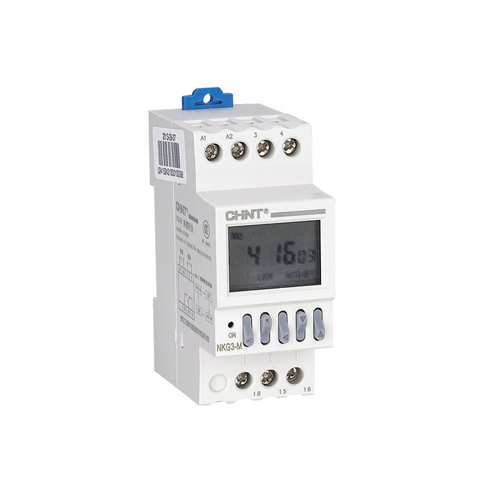 Timer hẹn giờ kỹ thuật số Chint NKG3 cài đặt 24h, điện áp AC 220V
