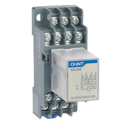 Rờ le kiếng chân dẹp Chint NXJ series. kiểu ghim vào chân đế. Có đèn báo tín hiệu. Tiêu chuẩn CE