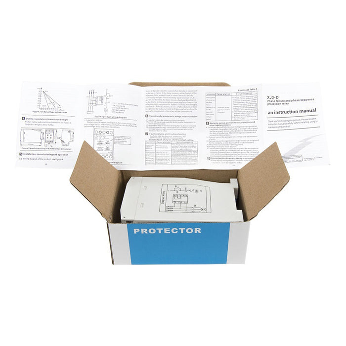 Rờ le bảo vệ quá/thấp áp, mất pha và mất thứ tự pha Chint XJ3-D