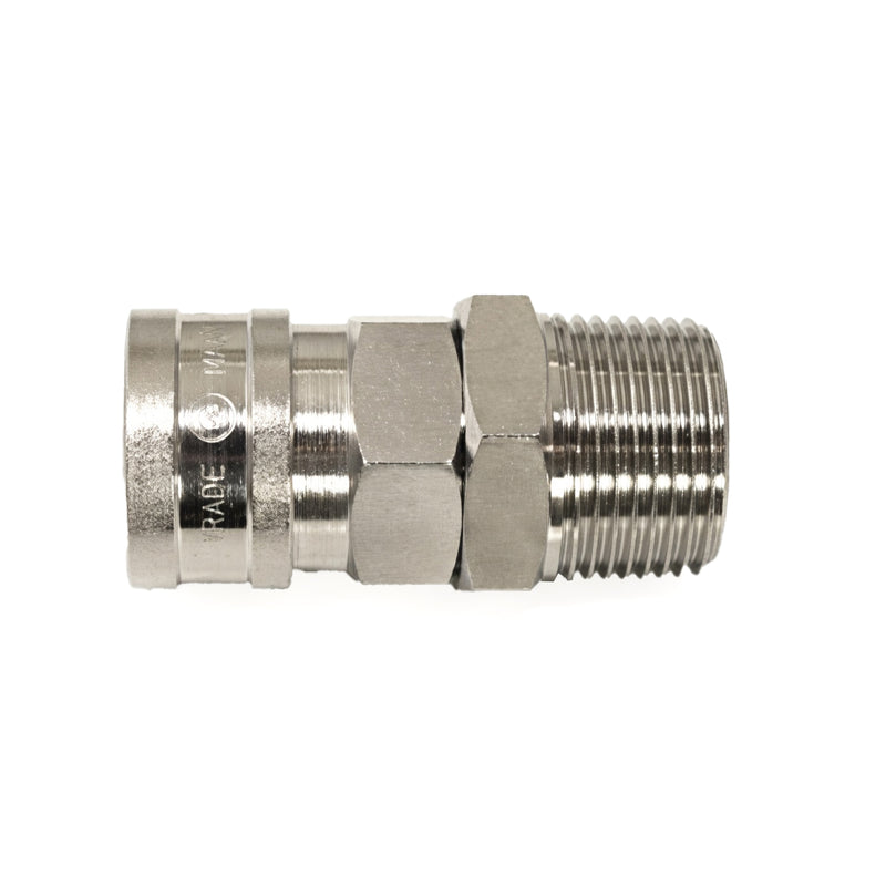 Đầu nối nhanh Hi Cupla Standard SM-Type (Socket) kiểu kết nối ren ngoài, gioăng chịu nhiệt FKM (Fluoro Rubber)