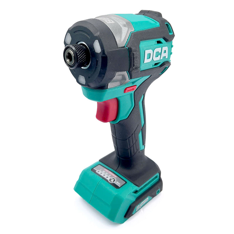 Máy siết vít dùng pin 20V Max DCA ADPL208, động cơ không chổi than, đầu kẹp lục giác 6.35mm, mô men xoắn tối đa 208N/m