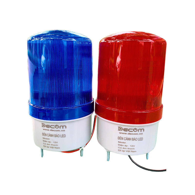 Đèn cảnh báo led xoay Decom không còi và có còi