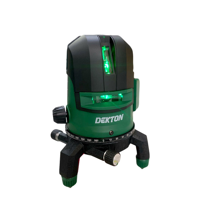 Máy cân mực Laser 5 tia xanh Dekton DK-LS0502 dùng pin Lithium, phạm vi đo 50m (Chưa bao gồm chân máy)