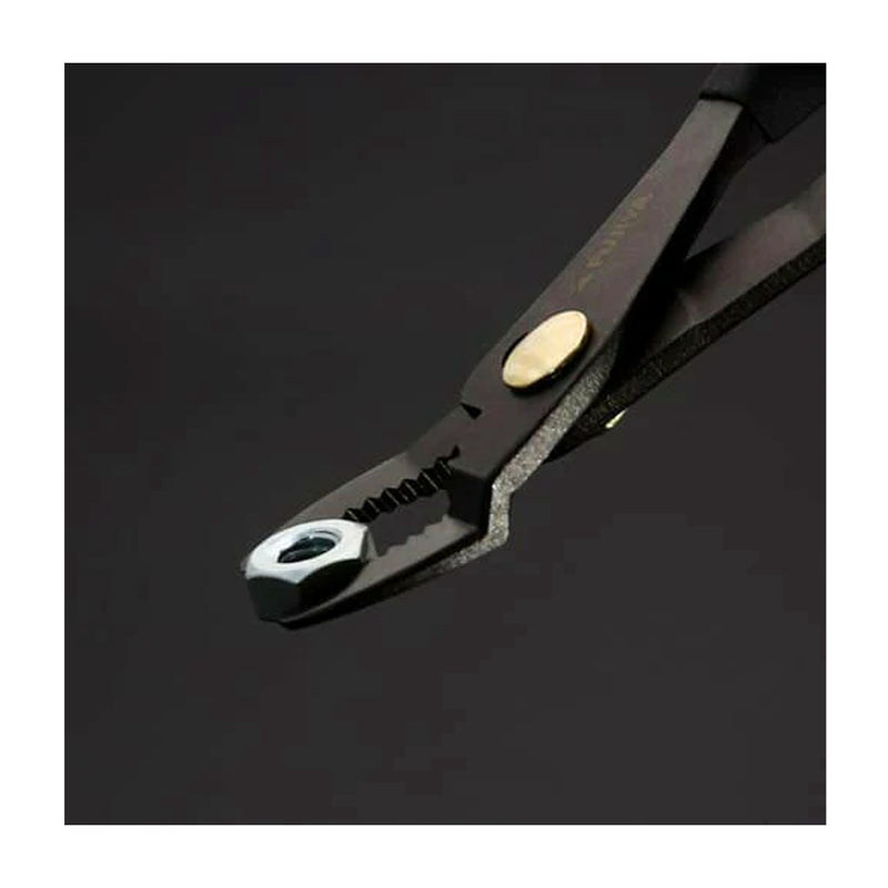 Kìm đa năng mỏ cong, có khớp trượt Fujiya 210-190-BG Kurokin-Series, kích thước 193mm, khả năng cắt dây sắt mềm tối đa Ø2.0mm. Tiêu chuẩn RoHS