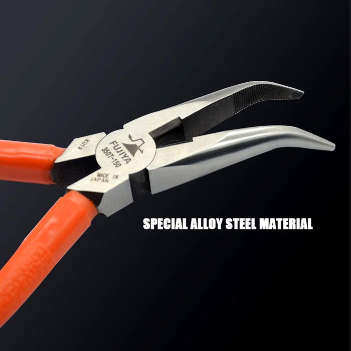 Kìm nhọn mũi cong Fujiya 350T-150, kích thước 150mm. Tiêu chuẩn RoHS