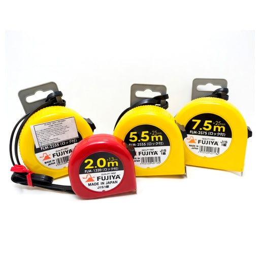 Thước kéo Fujiya FLM Series 2m-7.5m, vỏ ABS bền bỉ, lưỡi thép carbon chống gỉ, khóa cơ học