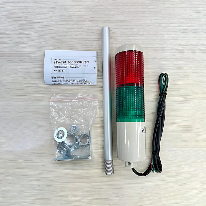 Đèn báo nhiều tầng dạng tháp Ø55mm Hanyoung Nux HY-TN Series, kiểu đèn sáng liên tục (Không còi báo, không nhấp nháy). Tiêu chẩn CE, RoHs, (IPX0 - dùng trong nhà)