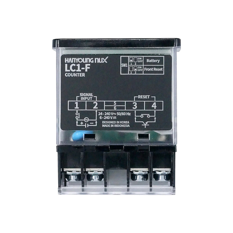 Bộ đếm số màn hình LCD Hanyoung Nux LC1 Series. Tiêu chuẩn CE, IP66