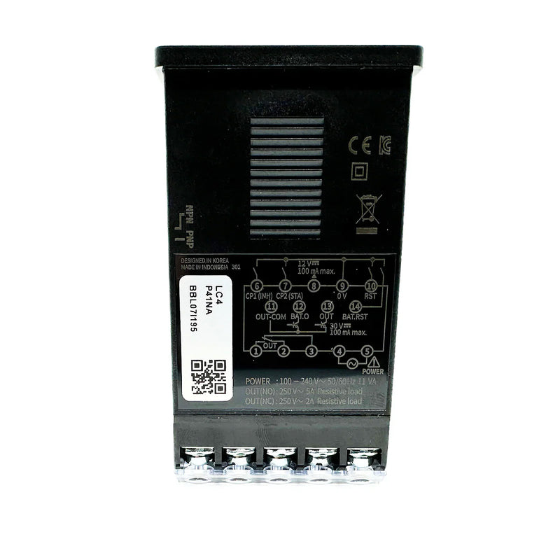 Bộ đếm số và định thời gian màn hình kỹ thuật số Hanyoung Nux LC Series. Tiêu chuẩn CE, KC, IP66