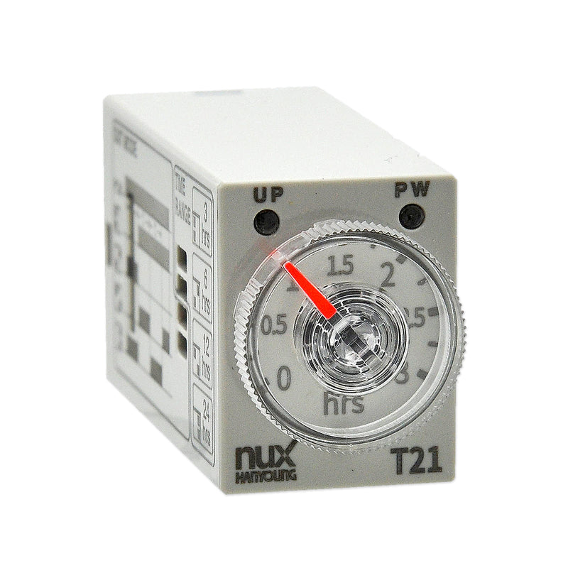 Bộ định thời gian Analog Hanyoung Nux T21 Series, Socket 14 chân dẹp nhỏ, kích thước