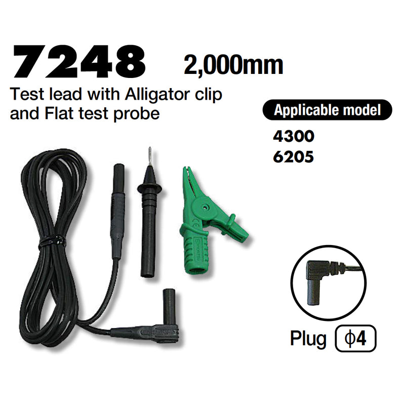 Bộ dây đo kèm kẹp cá sấu Kyoritsu 7248 dài 2000mm