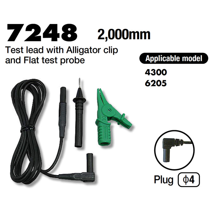 Bộ dây đo kèm kẹp cá sấu Kyoritsu 7248 dài 2000mm