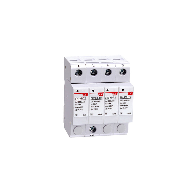 Thiết bị chống sét LS BK Series, điện áp Uc 385V, dòng xả xung sét cực đại từ 5kA ~ 80kA. Tiêu chuẩn quốc tế