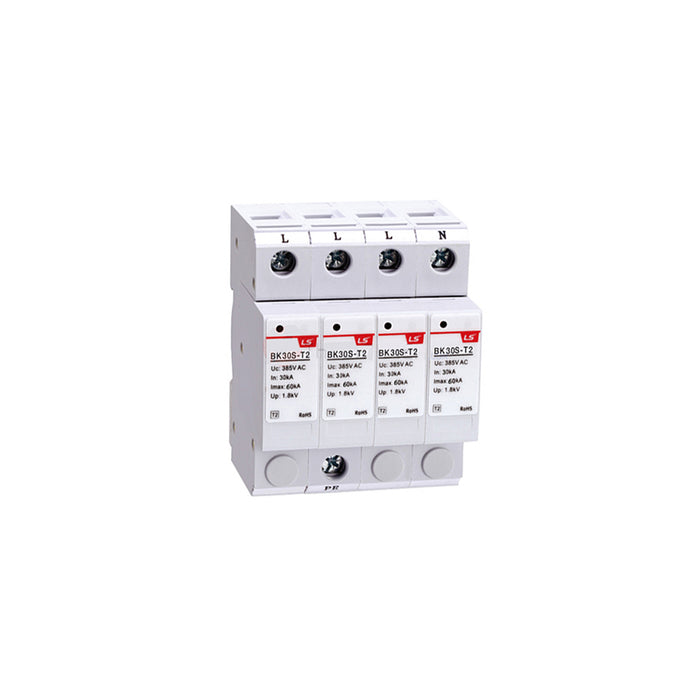 Thiết bị chống sét LS BK Series, điện áp Uc 385V, dòng xả xung sét cực đại từ 5kA ~ 80kA. Tiêu chuẩn quốc tế